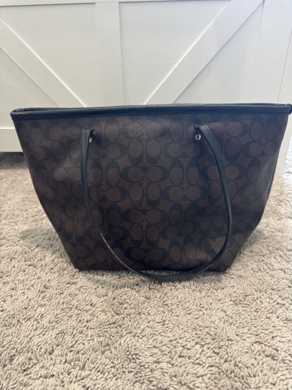 Coach Brown Signature Monogram Tote